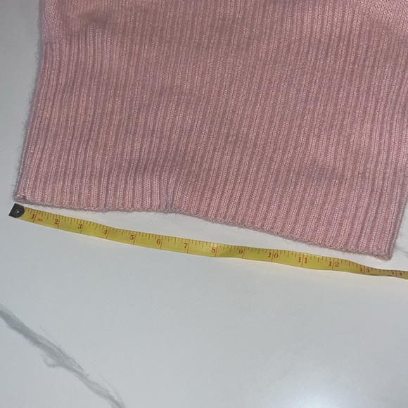 Vintage Fia Italia 1980s Angora Pink Collared Sweater Lambswool L CottageCore - Picture 13 of 16